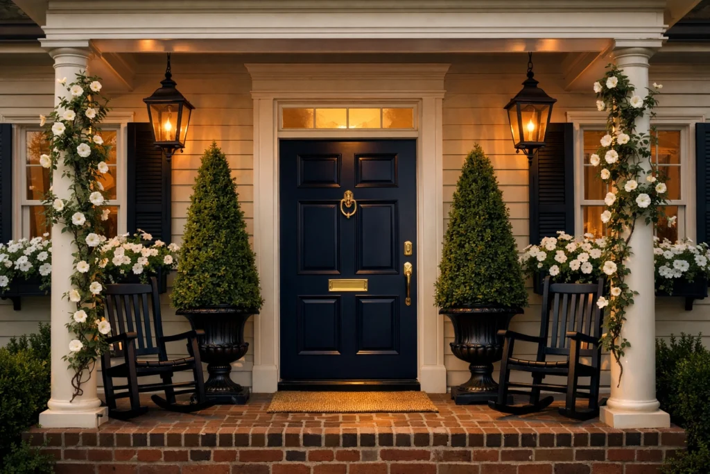 How To Style a Small Southern Front Porch That Feels Grand and Inviting