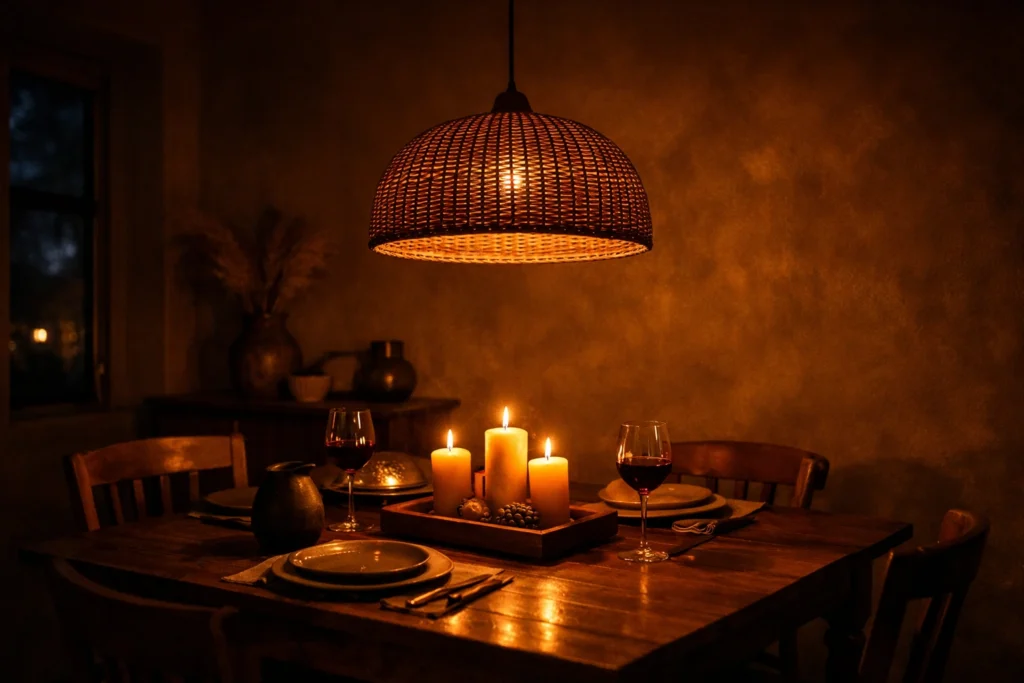 How To Use Lighting To Create a Slow Dining Room Atmosphere