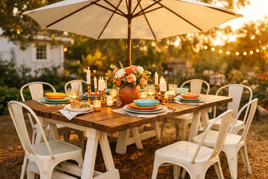 How to Build a Budget Outdoor Dining Area Your Family Will Love