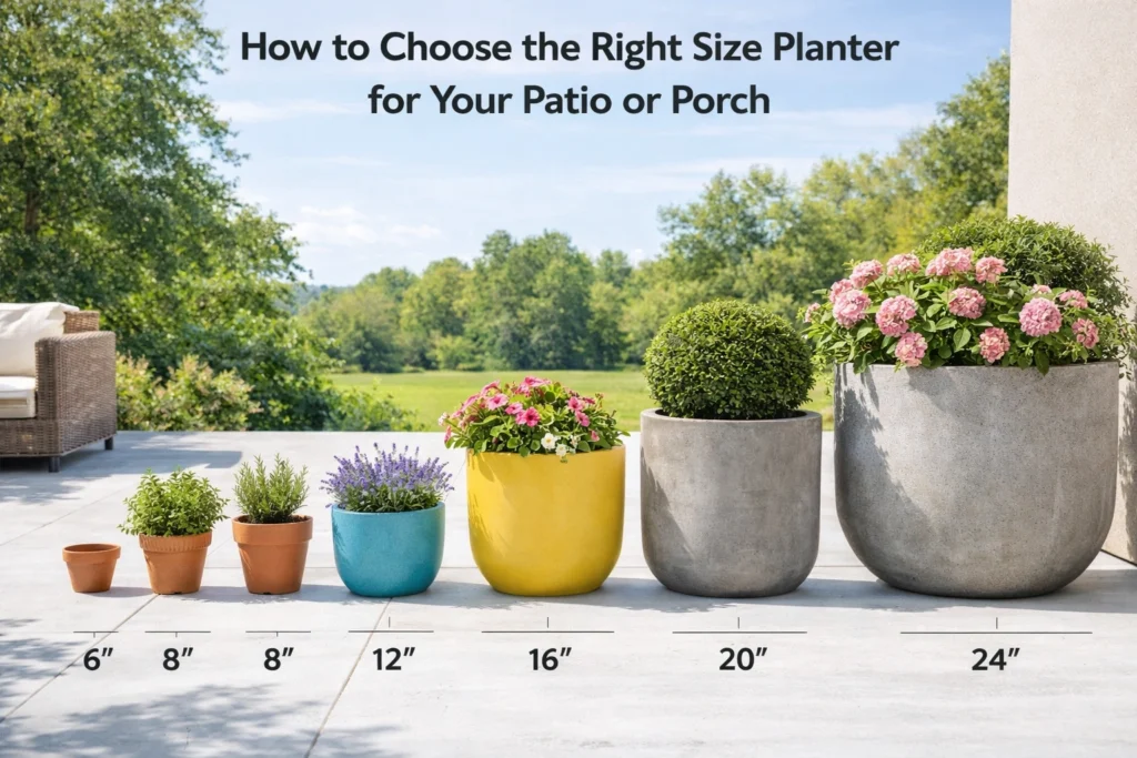 How to Choose the Right Size Planter for Your Patio or Porch