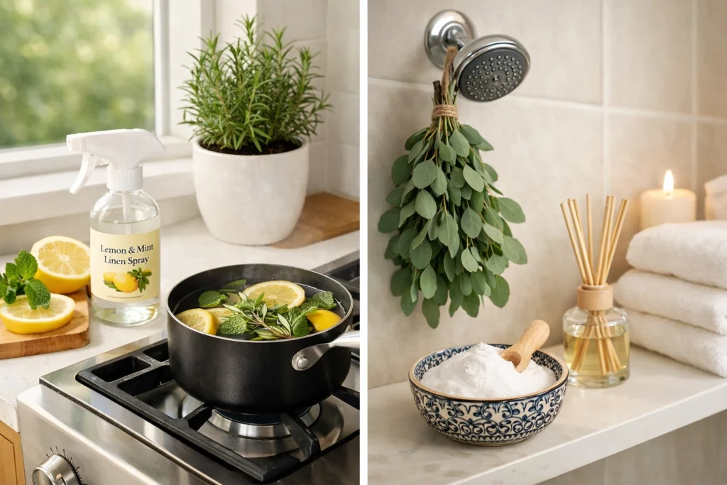Keep Your Kitchen and Bathroom Smelling Fresh Naturally