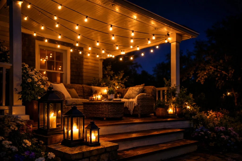 Light Up Your Spring Porch for Evening Charm