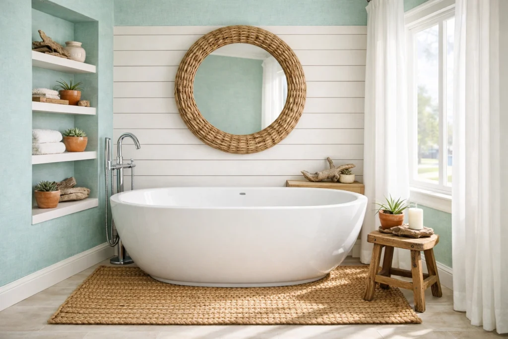 Nature Inspired and Coastal Bathroom Color Trends of 2025