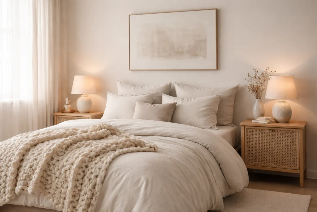 Organic Modern Bedroom: Mixing Luxury and Affordable Decor
