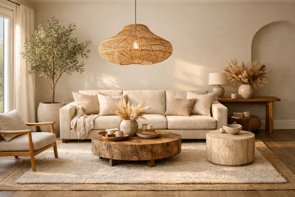 Organic Modern Living Room: High and Low Styling Ideas