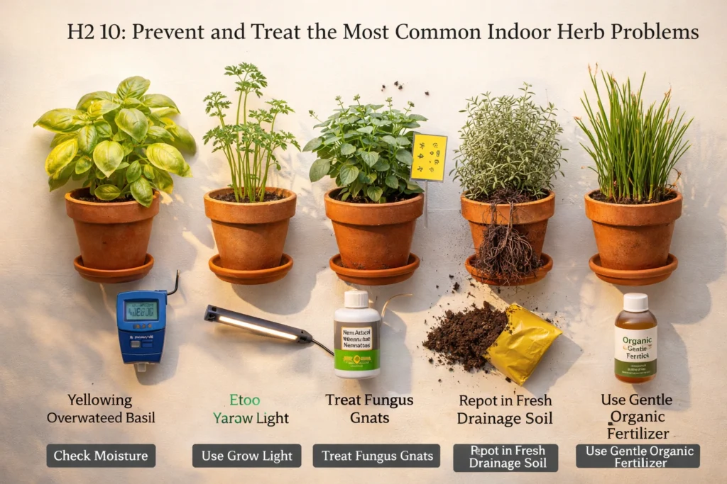 Prevent and Treat the Most Common Indoor Herb Problems
