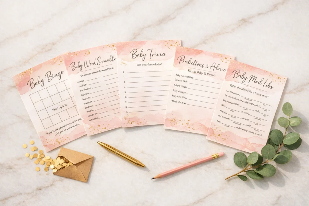 Printable Baby Shower Games That Save Time and Money