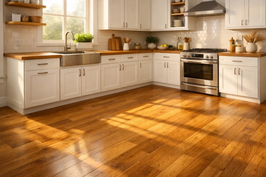 Replace Cold Tiles with Natural Stone or Wood Flooring