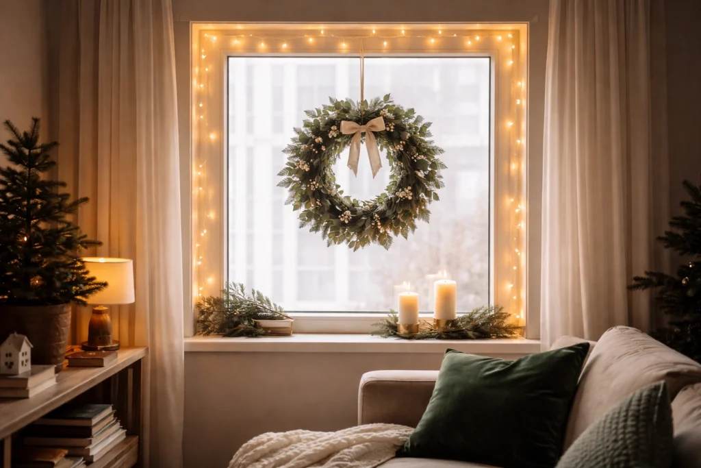 Style Your Windows and Walls With Simple Christmas Decor