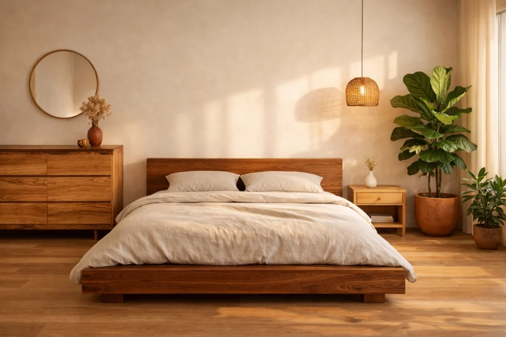 Sustainable and Natural Wood Furniture for an Earthy Bedroom Aesthetic