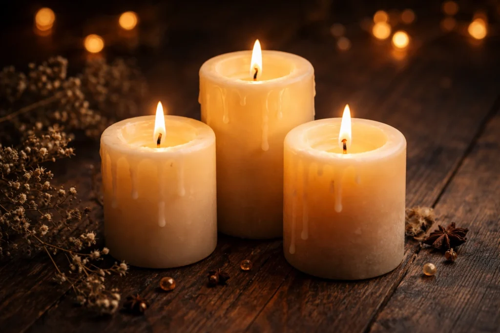 Replace Harsh Lights With Warm Candle Glow