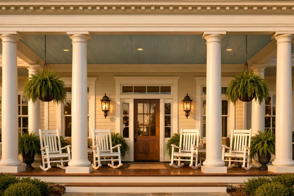 The Key Design Elements That Define a Classic Southern Front Porch