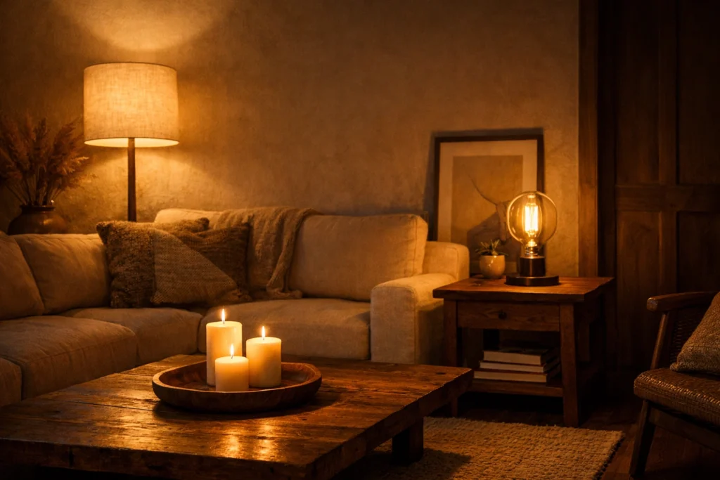 Trade Harsh Lighting for Warm Ambient Light Sources