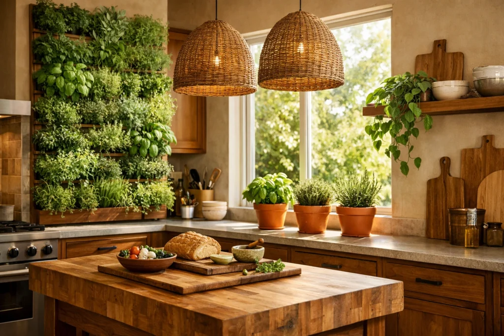 Trend 11 — Biophilic Design Brings Nature Fully Into the 2026 Kitchen