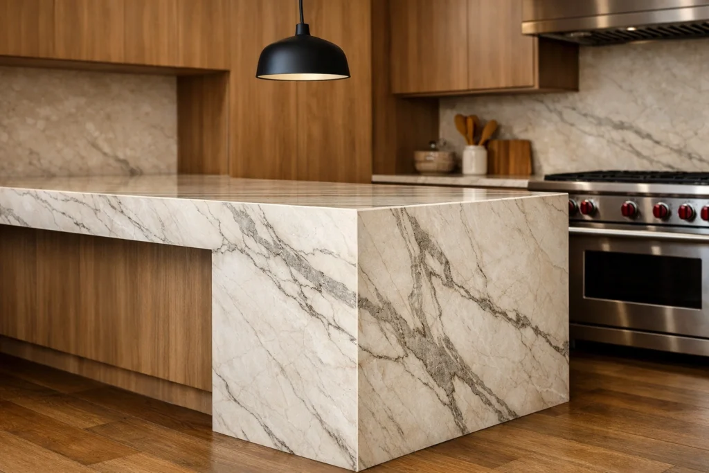 Trend 7 — Natural Stone and Quartz Countertops Dominate 2026 Kitchens