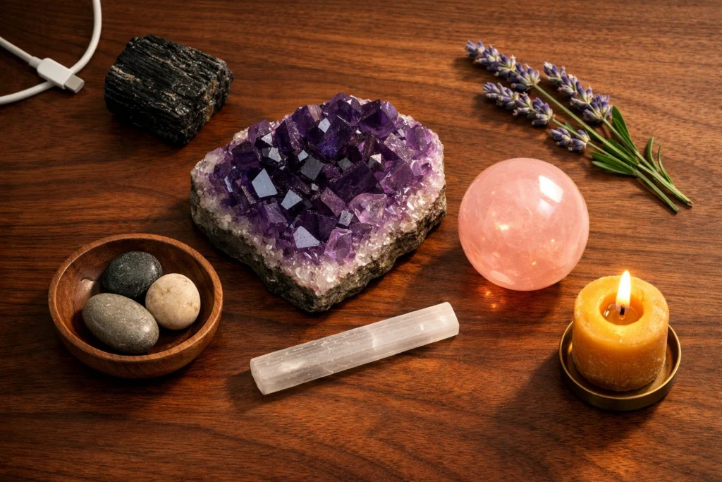 Use Crystals and Natural Elements for Positive Bedroom Chi