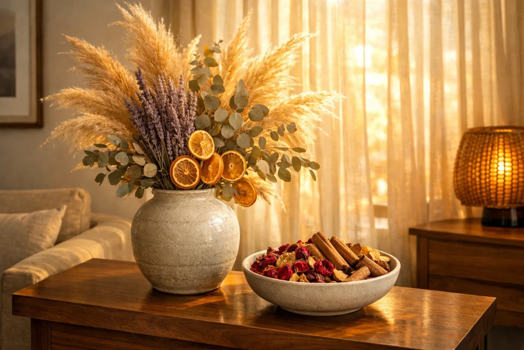 Use Dried Flowers and Botanicals for Subtle Natural Scent