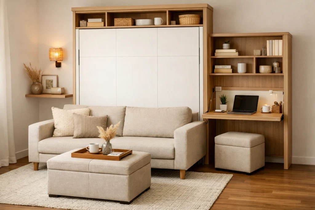 Use Multi-Functional Furniture To Live Bigger in a Tiny Studio