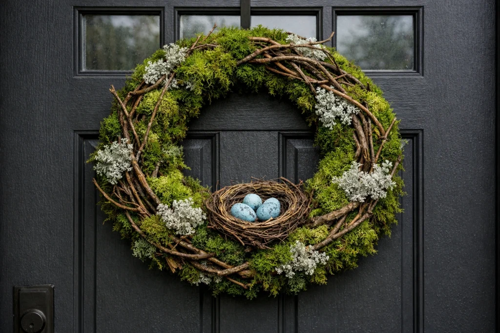 8 — Moss and Twig Wreath for a Natural Earthy Feel