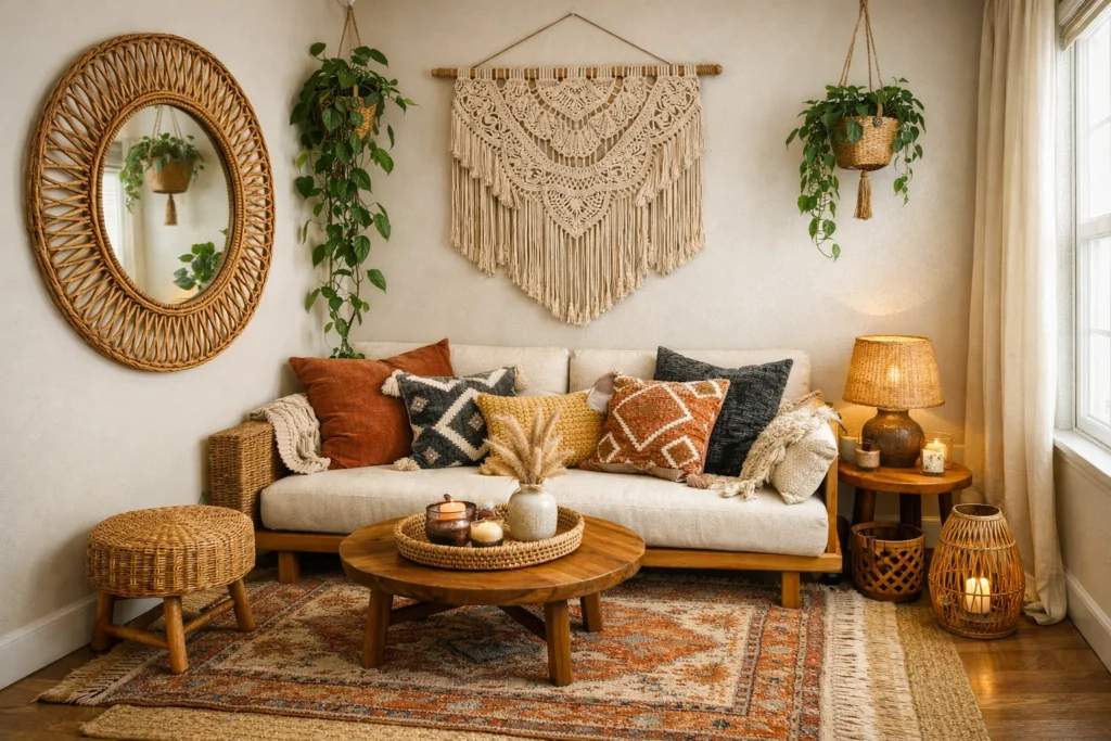 10. Boho Living Room Ideas for Small Spaces and Apartments
