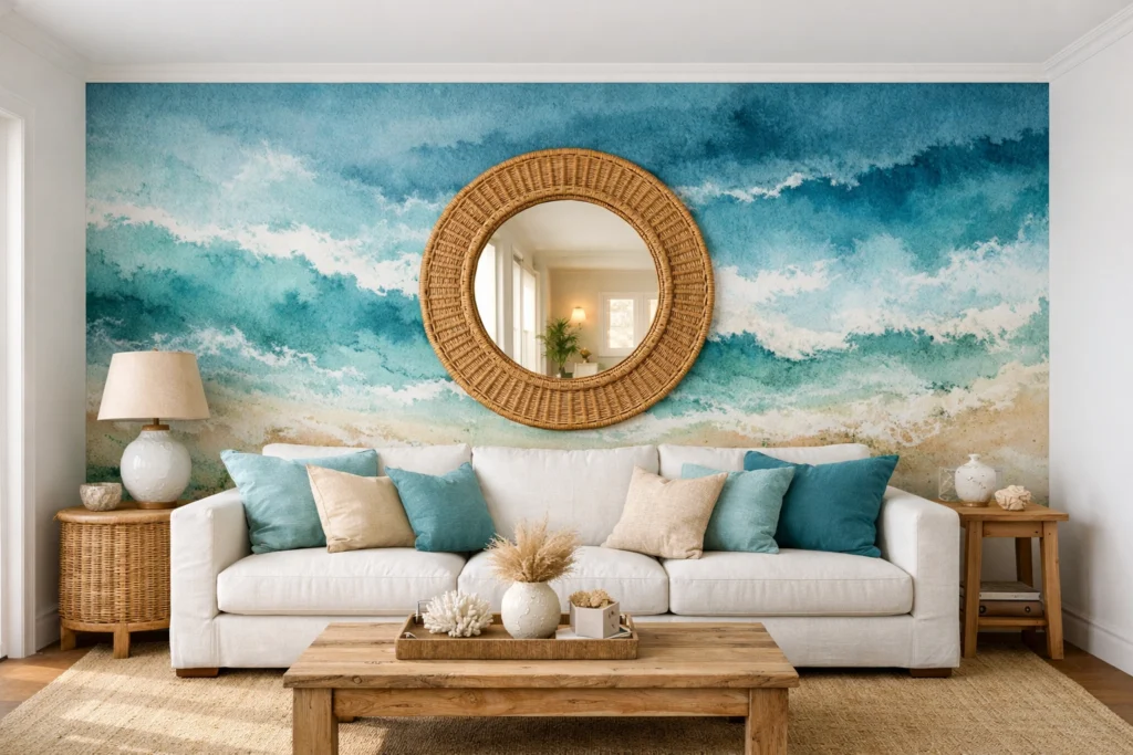 Create a Stunning Coastal Accent Wall That Captures the Ocean Mood