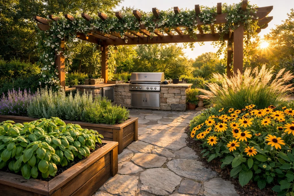 Best Plants and Landscaping Around Your BBQ Patio Area