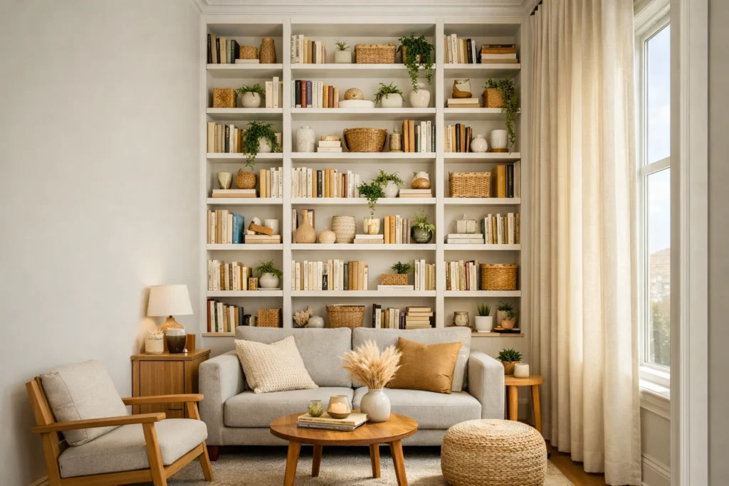 Use Vertical Space Brilliantly in Your Tiny Living Room Design
