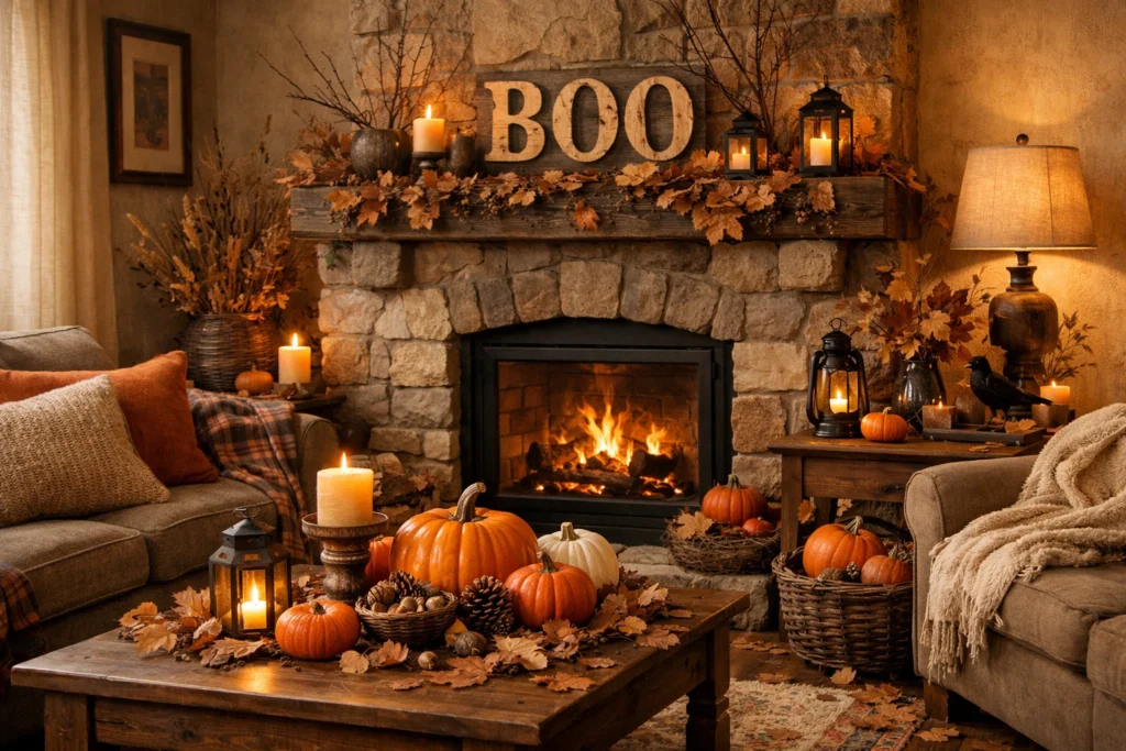 Adding Natural Fall Elements to Enhance Halloween Decor