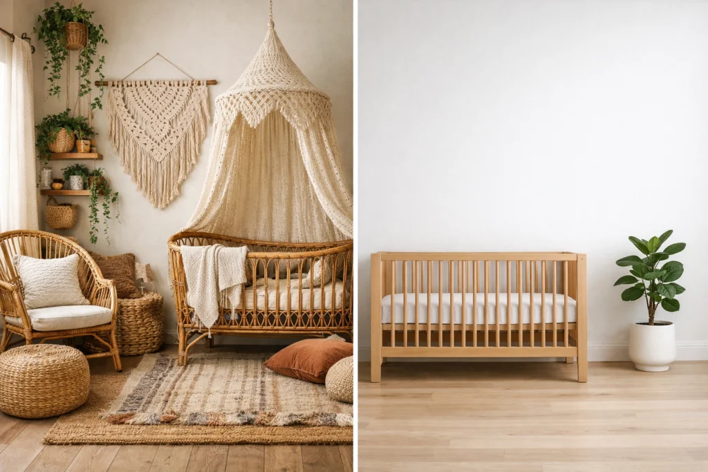 12. Boho and Minimalist Nursery Remodel Ideas for Modern Parents