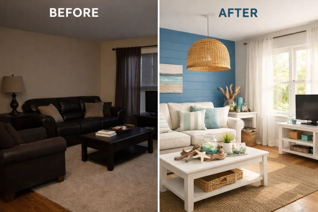 Budget Friendly Coastal Summer Living Room Decor Ideas That Actually Work