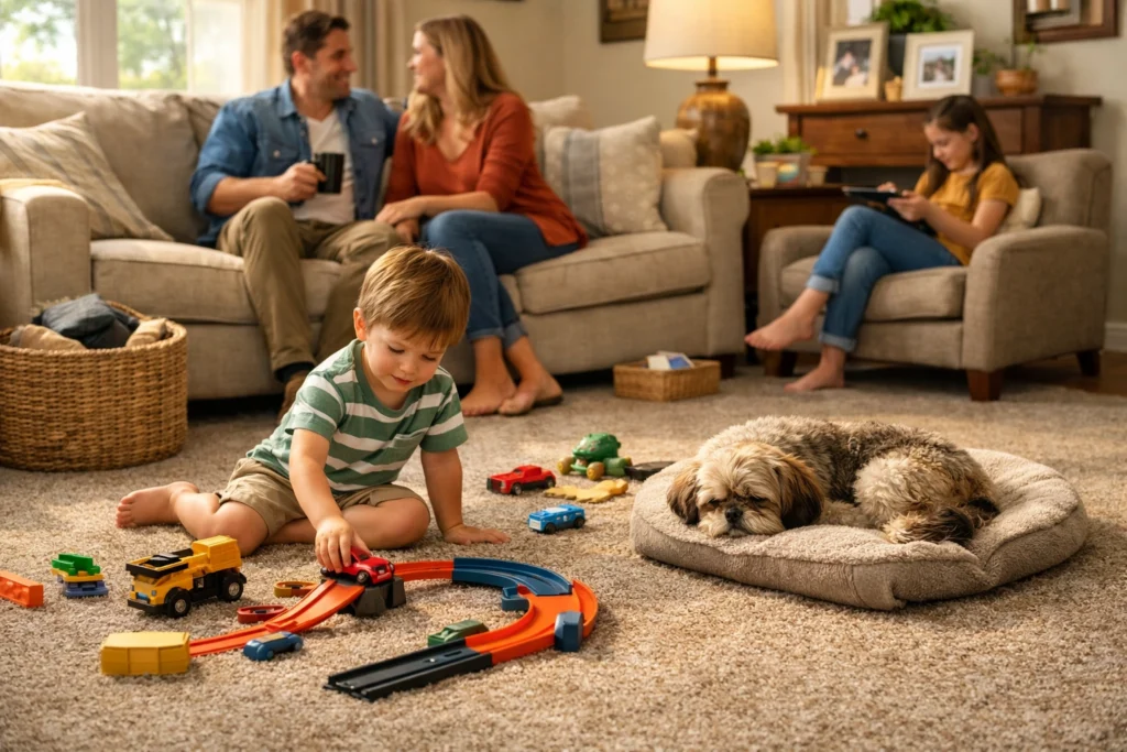 12. Low Maintenance Carpet Ideas for Busy Living Rooms That Still Look Absolutely Stunning