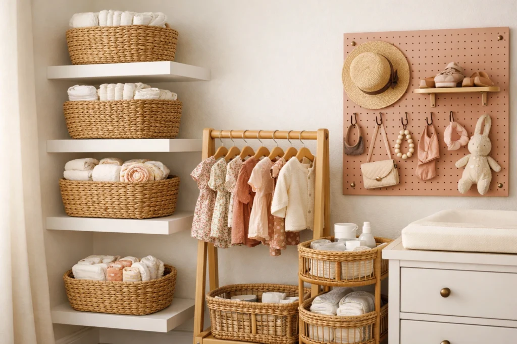 Smart Storage Ideas That Keep Your Girls' Nursery Tidy