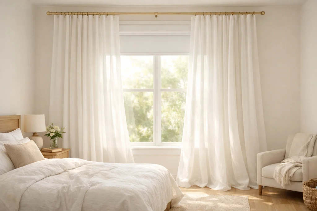 Best Curtains and Window Treatments for a Bright Airy Summer Bedroom