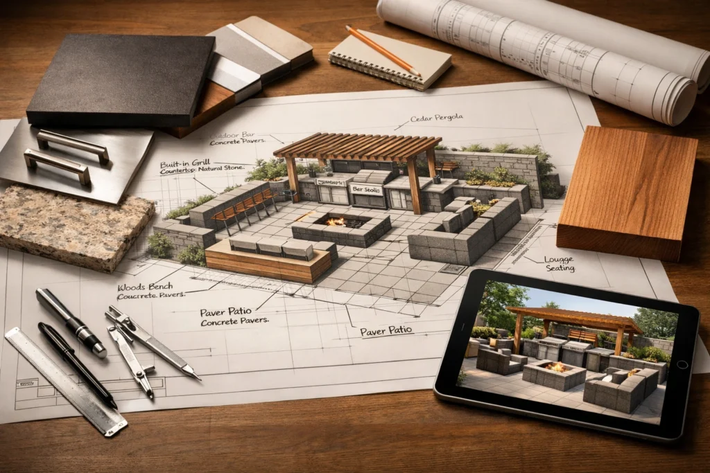 How to Design a Modern Outside Barbecue Area From Scratch