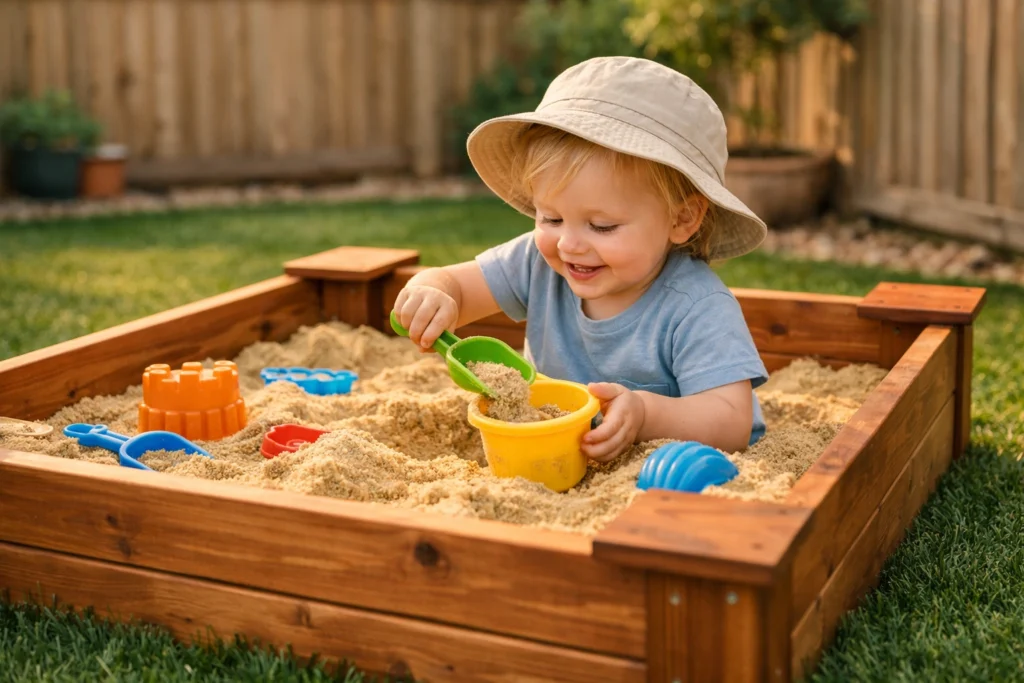 Add a Sandbox to Your Small Backyard That Kids Will Love