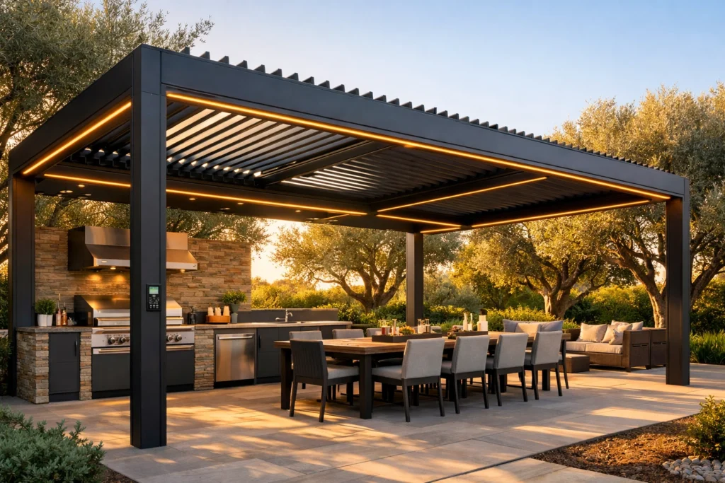 Design a Garden Barbecue Area With the Perfect Shelter and Shade