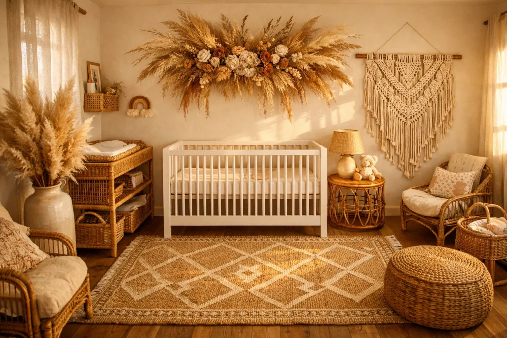 Boho Girls' Nursery Ideas That Bring Warmth and Texture