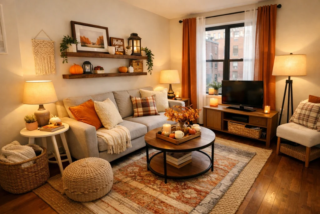 5. Fall Living Room Decoration Ideas for Small Spaces