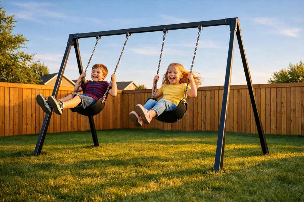 Small Backyard Swing Set and Climbing Frame Ideas That Work