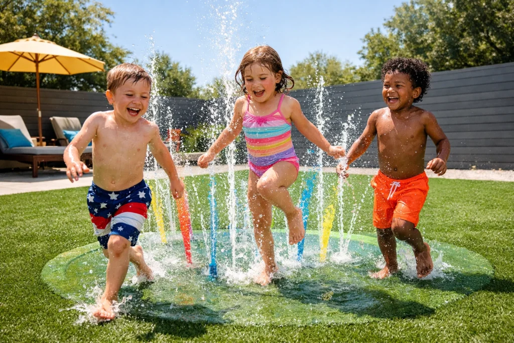 Create a Kids Water Play Area in Your Small Backyard