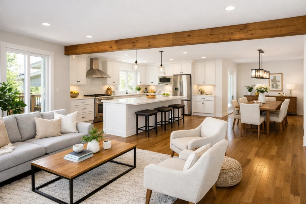 Switch to Open Concept Living for a Bigger Brighter Space