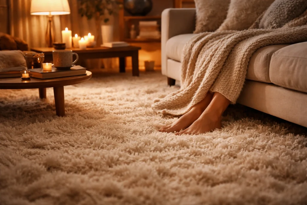 7. Cozy Plush and Textured Carpet Ideas for Living Rooms That Invite You to Relax