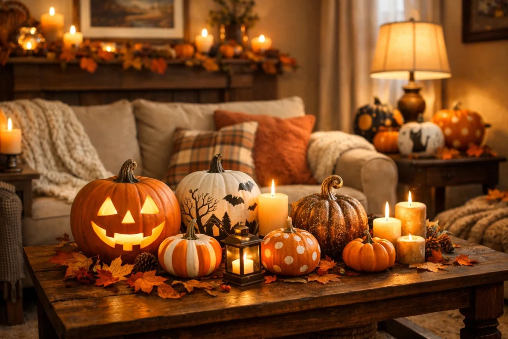 Pumpkin Decoration Ideas for a Cozy Living Room