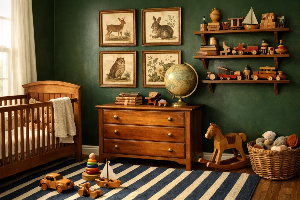 Vintage Nursery Ideas for Baby Boys That Are Bold Yet Classic