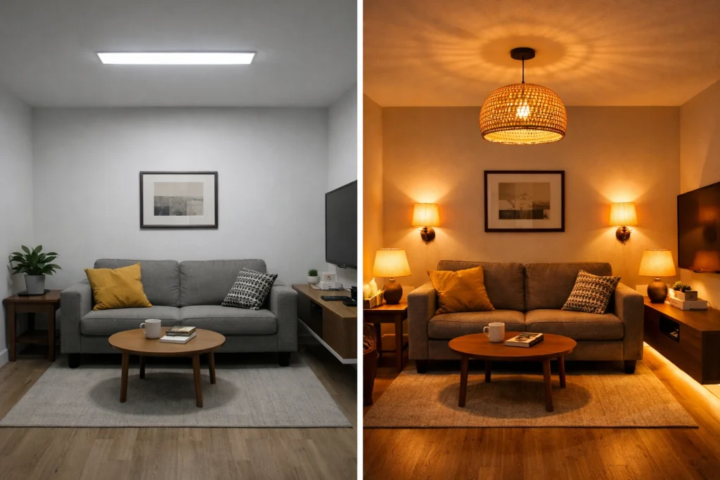 Best Lighting Ideas That Transform a Tiny Living Room Atmosphere