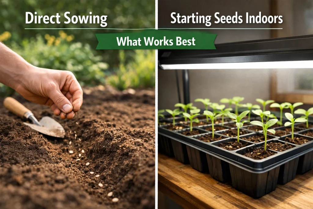 Direct Sowing vs Starting Seeds Indoors: What Works Best