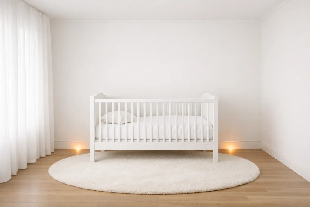 Idea 8 — Minimalist White Dreamy Nursery for Clean Serene Simplicity