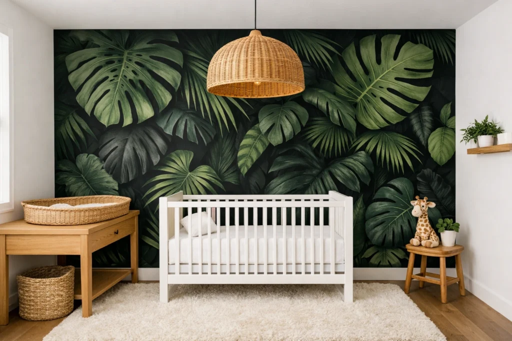 Theme 11 — Modern Jungle: Tropical Leaf Nursery for a Bold Fresh Statement
