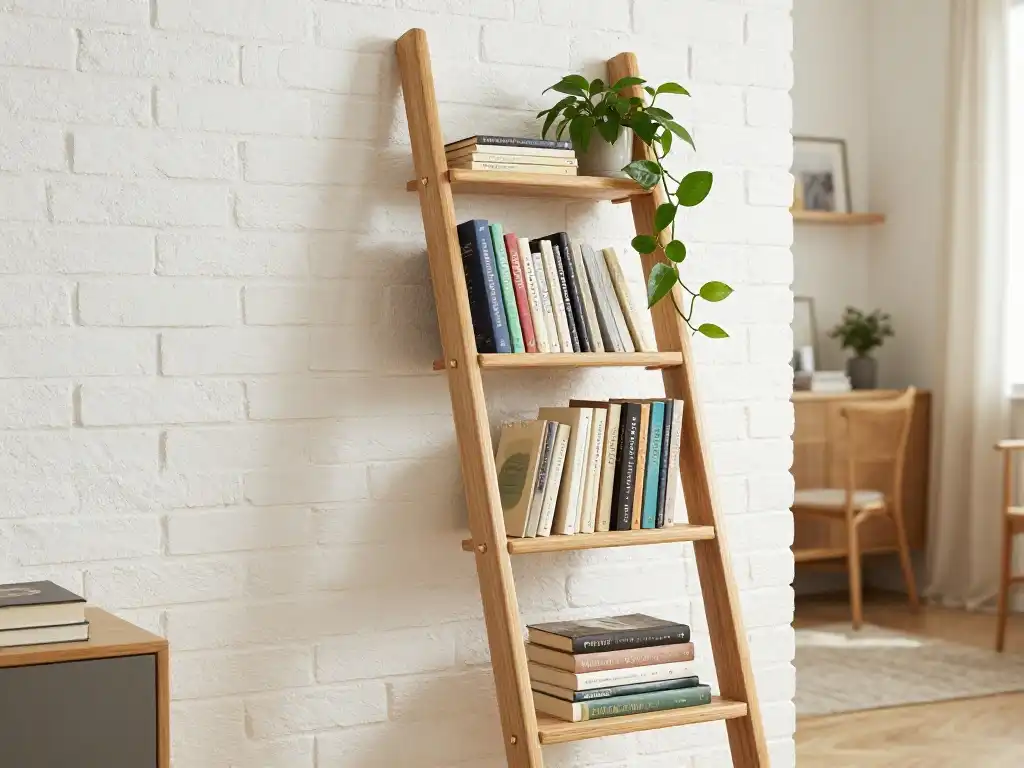 05 — Ladder Bookshelves: Lean Into Small Living with This Deceptively Roomy Design