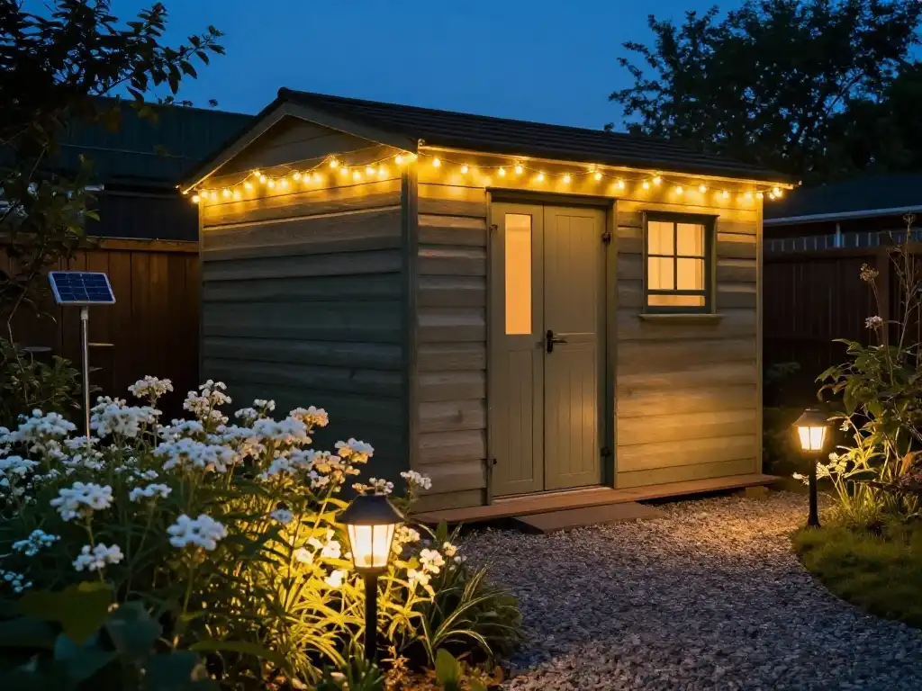 10 — Lighting Around Your Backyard Shed That Makes the Whole Yard Feel Alive at Night
